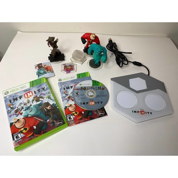 Other - Xbox 360 Disney Infinity 1.0 Starter Pack COMPLETE with Manual 3 Figures Base